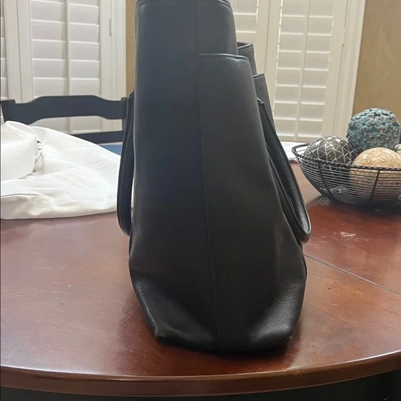 Coach Black Leather Laptop Bag - Picture 2 of 5